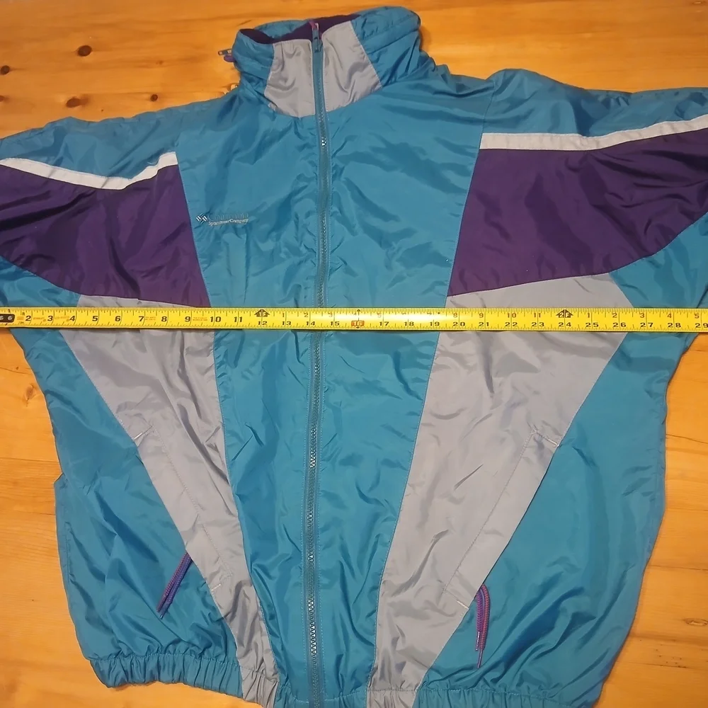 Columbia Blue and Purple Windbreaker Jacket
